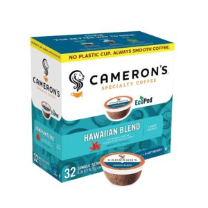 Cameron's Coffee Single Serve Pods, Kona Blend, 32